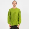 [GOOPiMADE] “8SE-03K” MONTAGE SPLICING KNIT SWEATER _ NEON