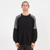 [GOOPiMADE] “8SE-03K” MONTAGE SPLICING KNIT SWEATER _ SHADOW