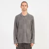 [GOOPiMADE x AES] “G.A.T-01K” CHECKERBOARD KNIT POLO SHIRT _ GREY