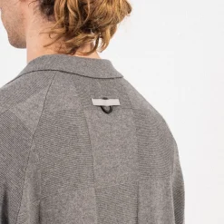 [GOOPiMADE x AES] “G.A.T-01K” CHECKERBOARD KNIT POLO SHIRT _ GREY