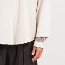 [GOOPiMADE x AES] “G.A.T-01S” D-LAYER RECONSTRUCT SHIRT _ WHITE