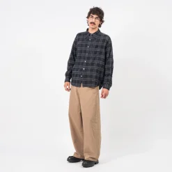 [HATCHINGROOM] ARCHIVE SHIRT V2 BOIL CHECK _ DARK NAVY