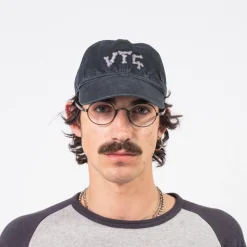 [HATCHINGROOM] BONE VTG CAP _ WASHED BLACK