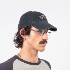 [HATCHINGROOM] BONE VTG CAP _ WASHED BLACK
