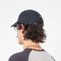 [HATCHINGROOM] BONE VTG CAP _ WASHED BLACK