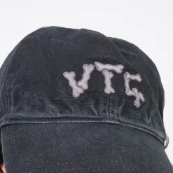 [HATCHINGROOM] BONE VTG CAP _ WASHED BLACK