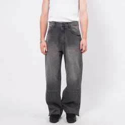 [HATCHINGROOM] FLARE BUTTON JEANS _ BLACK