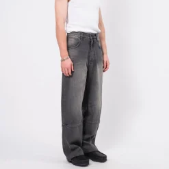 [HATCHINGROOM] FLARE BUTTON JEANS _ BLACK