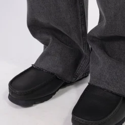 [HATCHINGROOM] FLARE BUTTON JEANS _ BLACK