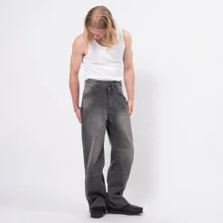 [HATCHINGROOM] FLARE BUTTON JEANS _ BLACK