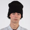 [HATCHINGROOM] JACQUARD BIG BEANIE _ BLACK