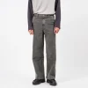 [HATCHINGROOM] REGULAR TROUSERS VELVET DENIM _ GREY