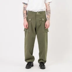 [HERILL] HL DENIM M44 TROUSERS _ OLIVE DRAB
