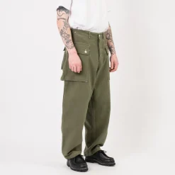 [HERILL] HL DENIM M44 TROUSERS _ OLIVE DRAB