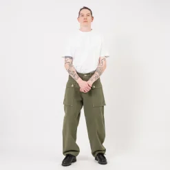 [HERILL] HL DENIM M44 TROUSERS _ OLIVE DRAB