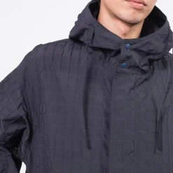 [999HUMANITY] CHECK MID FISHTAIL JACKET _ DARK NAVY