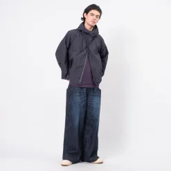 [999HUMANITY] CHECK MID FISHTAIL JACKET _ DARK NAVY