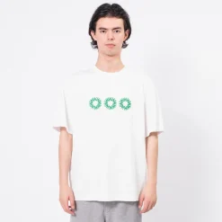 [999HUMANITY] EVD LOGO HALF T-SHIRTS _ OFF WHITE