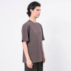 [999HUMANITY] EVD LOGO HALF T-SHIRTS _ CHARCOAL