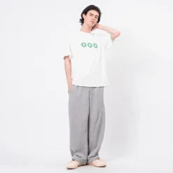 [999HUMANITY] EVD LOGO HALF T-SHIRTS _ OFF WHITE