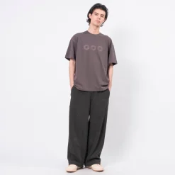 [999HUMANITY] EVD LOGO HALF T-SHIRTS _ CHARCOAL