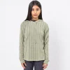 [999HUMANITY] JACQUARD STRIPE HOODIE _ LIGHT GREEN