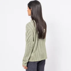 [999HUMANITY] JACQUARD STRIPE HOODIE _ LIGHT GREEN