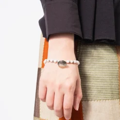 [52HZ LAB] BUTTON FRESHWATER PEARL BRACELET ROUND