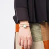 [52HZ LAB] FLOWER CHARM PEACH FRESHWATER PEARL BRACELET