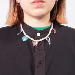 [52HZ LAB] MIXED VINTAGE CHARMS WITH FRESHWATER PEARL NECKLACE
