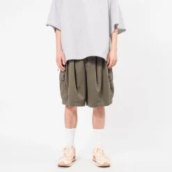 [IS-NESS] BALLOON EZ CARGO SHORTS _ KHAKI