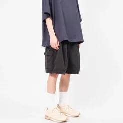 [IS-NESS] BALLOON EZ CARGO SHORTS _ BLACK