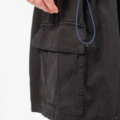 [IS-NESS] BALLOON EZ CARGO SHORTS _ BLACK