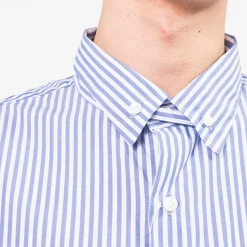 [IS-NESS] NU VENTILATION LONG SLEEVE SHIRT _ BLUE WHITE STRIPE
