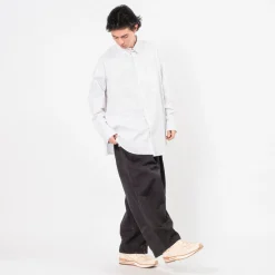[IS-NESS] NU VENTILATION LONG SLEEVE SHIRT _ WHITE NAVY STRIPE