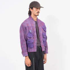 [KARTIK RESEARCH] SS25-17 BOMBER JACKET _ PURPLE