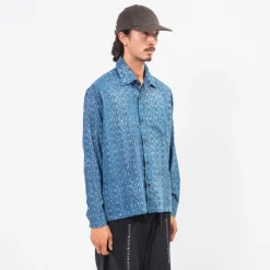 [KARTIK RESEARCH] SS25-38 BOX SHIRT _ BLUE/INDIGO