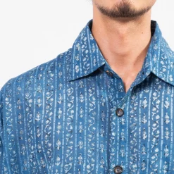 [KARTIK RESEARCH] SS25-38 BOX SHIRT _ BLUE/INDIGO