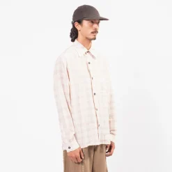 [KARTIK RESEARCH] SS25-41 SHIRT _ ECRU/ MAROON/ GOLD