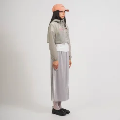 [KIJUN] CROPPED HOODIE JUMPER _ NEUTRAL GREY