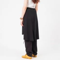 [LEH] 1031 SWEAT LAYERED EASY PANTS _ BLACK