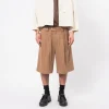 [MERELY MADE] MERELY DOBBY COTTON WIDE CROPPED PANTS _ CAPPUCCINO