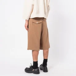[MERELY MADE] MERELY DOBBY COTTON WIDE CROPPED PANTS _ CAPPUCCINO