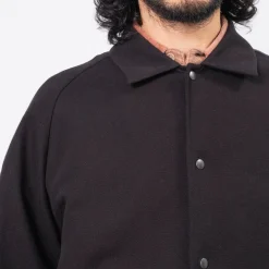 [MERELY MADE] MERELY DOBBY COTTON RAGLAN CAPE SHIRTS _ BLACK