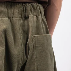 [MERELY MADE] MERELY MICRO CORDUROY SUPER COMFY SHORTS _ OLIVE KHAKI