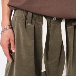 [MERELY MADE] MERELY MICRO CORDUROY SUPER COMFY SHORTS _ OLIVE KHAKI