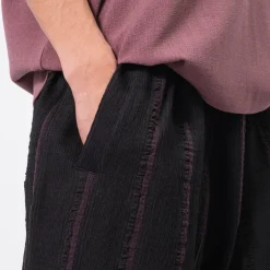 [MERELY MADE] MERELY MULTI STRIPE JACQUARD INDIAN PANTS _ STRIPE BLACK