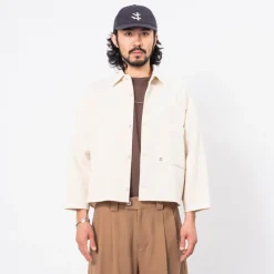 [MERELY MADE] MERELY PREMIUM INDIAN CROPPED SHIRTS _ IVORY