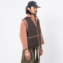 [MERELY MADE] MERELY PREMIUM VINTAGE RIPSTOP REVERSIBLE VEST _ BROWN &