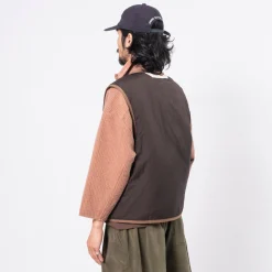 [MERELY MADE] MERELY PREMIUM VINTAGE RIPSTOP REVERSIBLE VEST _ BROWN &
